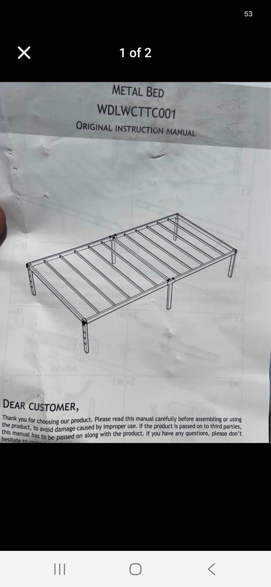 Metal Bed Frame - WDLWCTTC001 twin size