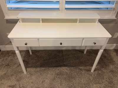White IKEA Desk