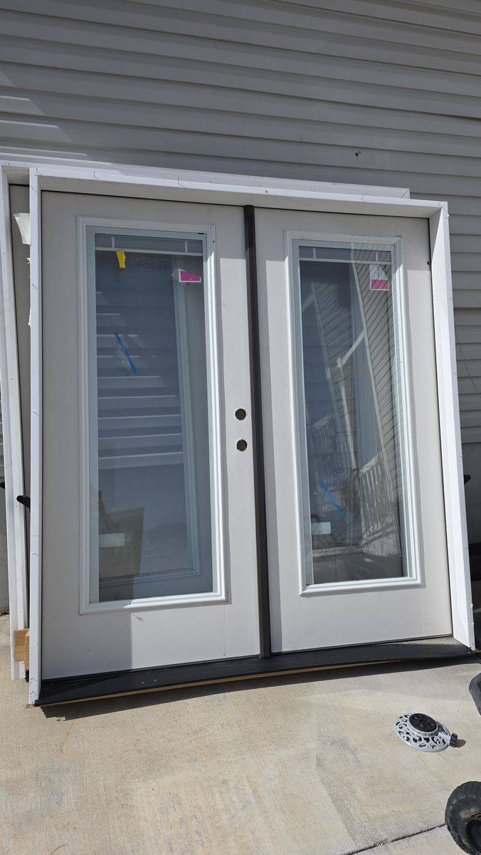 New Premium Therma-Tru Fiberglass French Doors with Built-In Blinds! Patio, back, front door
