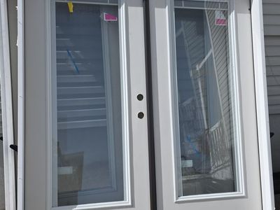 New Premium Therma-Tru Fiberglass French Doors with Built-In Blinds! Patio, back, front door
