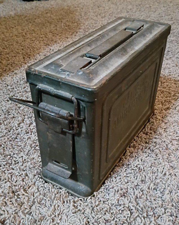 Vintage US Military Cal .30 M1 Ammo Can Metal Storage Box