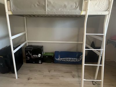 IKEA VITVAL Loft Bed Frame TWIN w/ Mattress