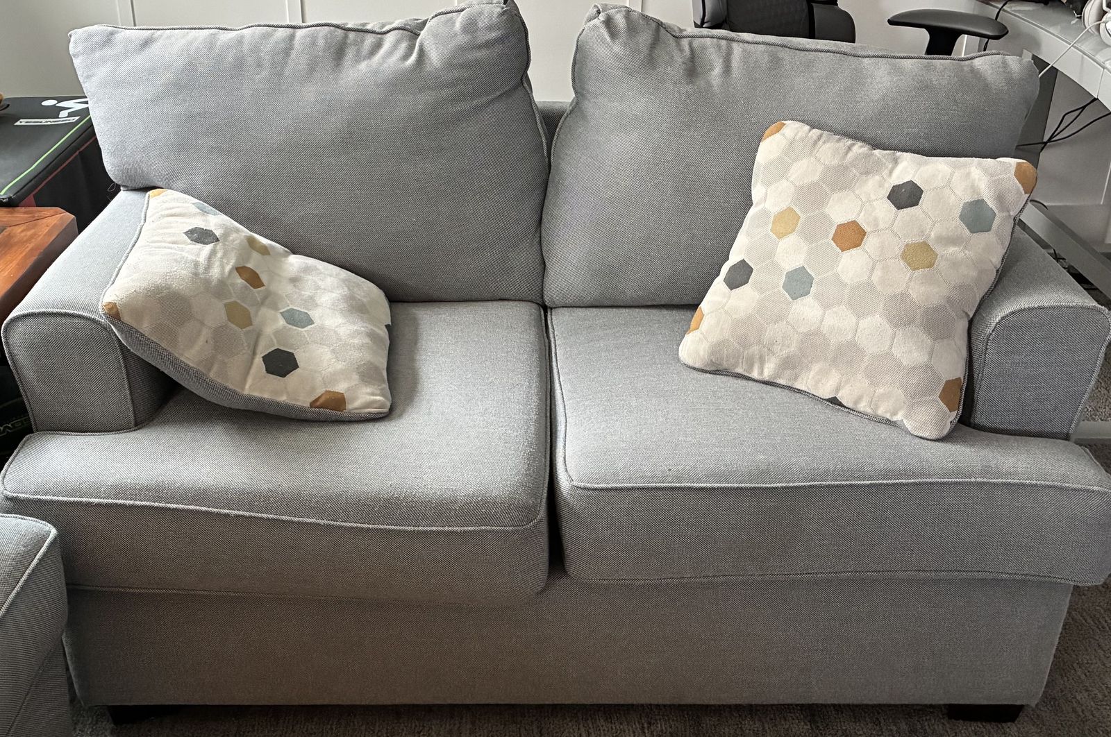Gray Sofa and Loveseat Set