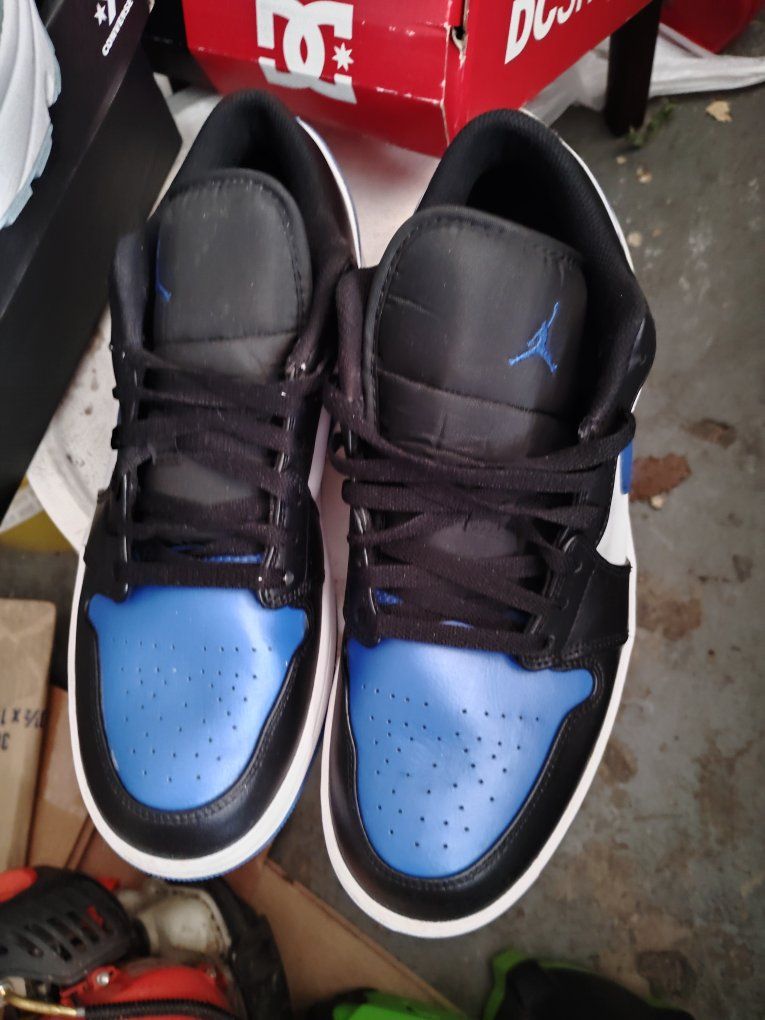 Nike Air Jordan 1 Low Royal Blue Black White Sneakers