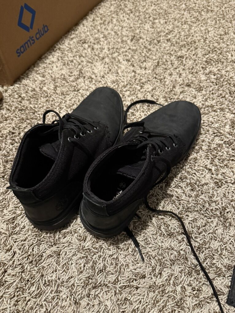 Timberland Black Nubuck Canvas Chukka boots