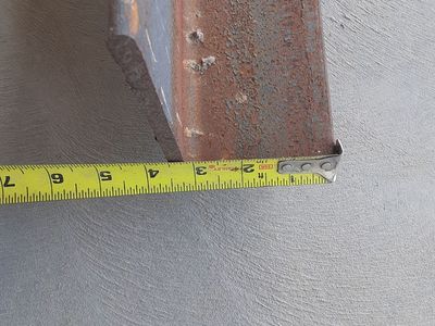 3-1/2" x 5" x 5/16" x 19 Foot Long Angle Iron / Brick Lintel