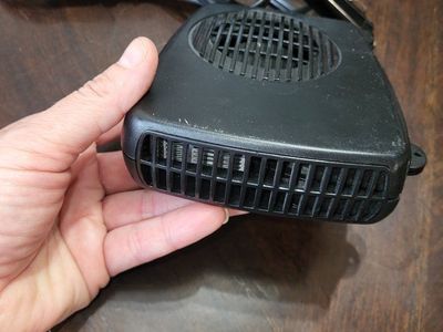 Unbranded Black 12V Portable Car Heater & Defroster with Cigarette Lighter Plug, Compact Auto Fan