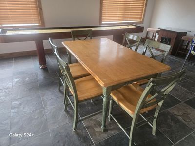 Dining table and chairs