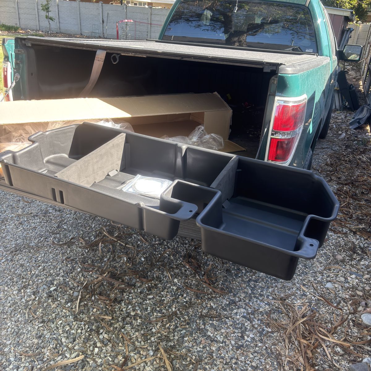 HECASA Under Seat Storage Box Compatible with 2007-2021 Toyota Tundra Double Cab Without Subwoofer