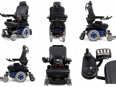 Permobil C300 Power Wheelchair - Blue - Adjustable Seat & Footrest - Excellent Condition
