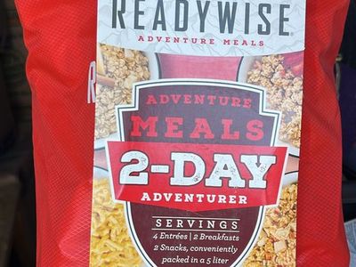 ReadyWise Adventure Meals 2-Day Adventurer Freeze-Dried Food Supply in Red Dry Bag