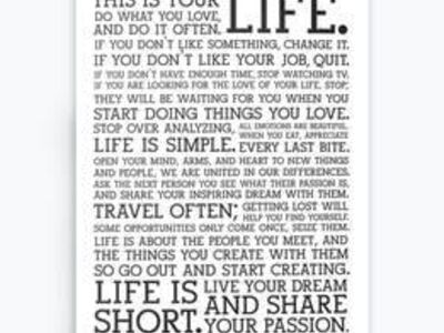 Holstee Manifesto Letterpress Poster, Unframed Design by Rachael Beresh