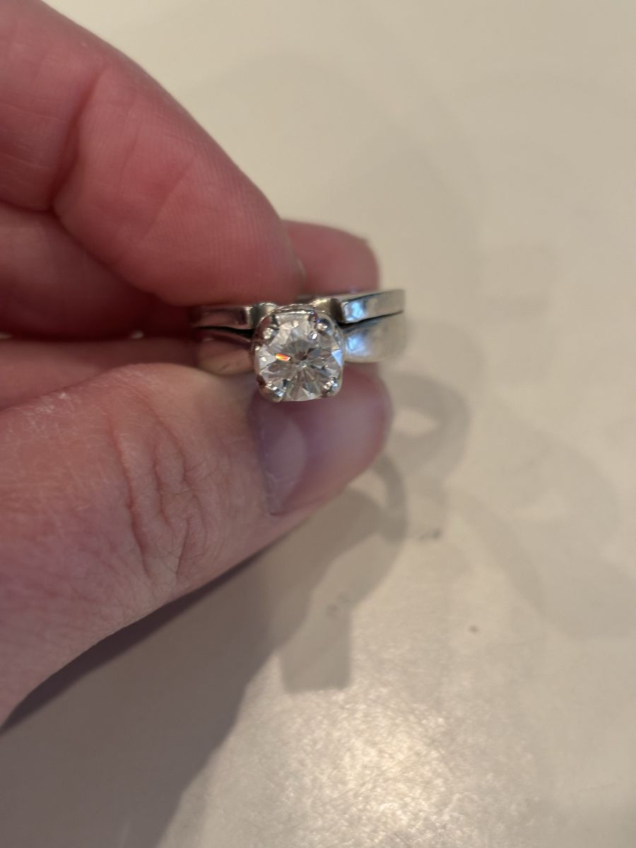 Diamond Engagement Ring & Wedding Band Set - Platinum