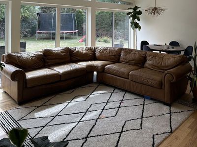 Free leather sectional