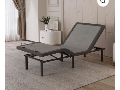 Eshine E3100 Twin XL Adjustable Bed Base w/ Massage, USB, & Under-Bed LED Light - New in Box
