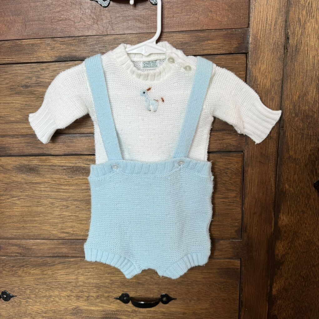 Cradle Knit Vintage Baby Blue Two-Piece Set
