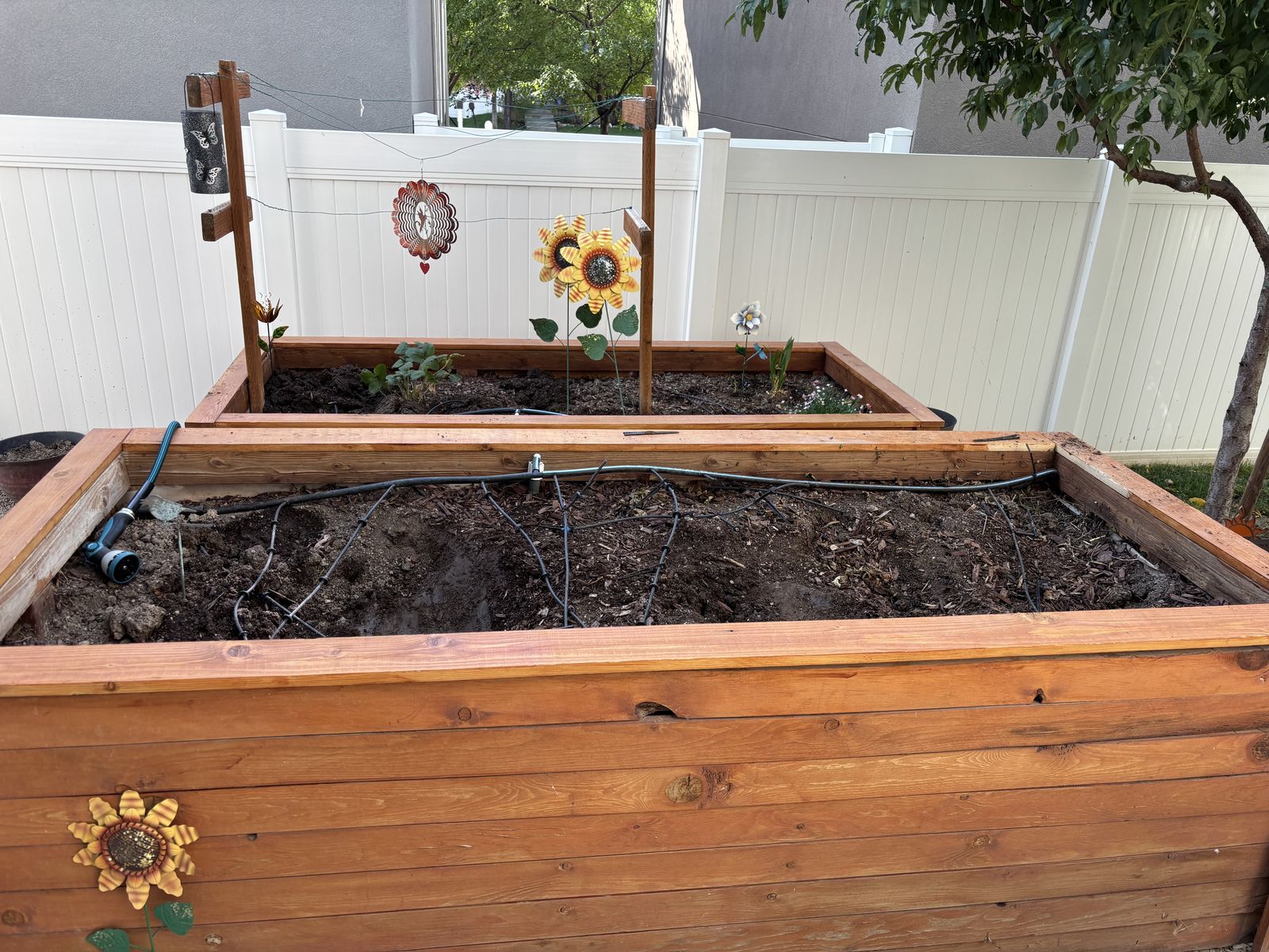One Large Wooden Raised Garden Bed
