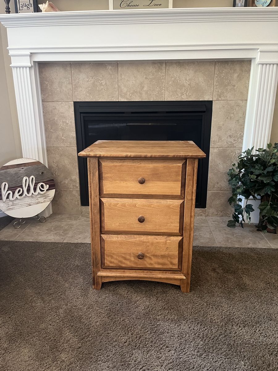 Solid wood nightstand
