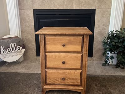 Solid wood nightstand