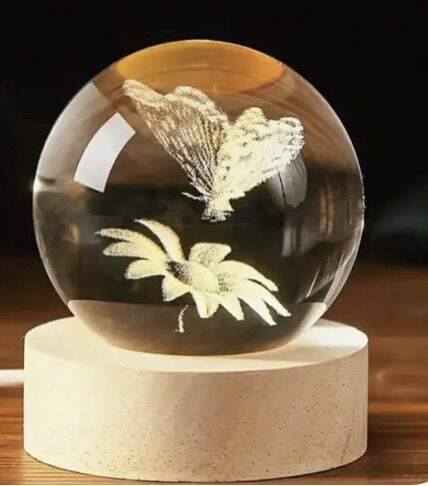 Butterfly on Flower Lightup Globe