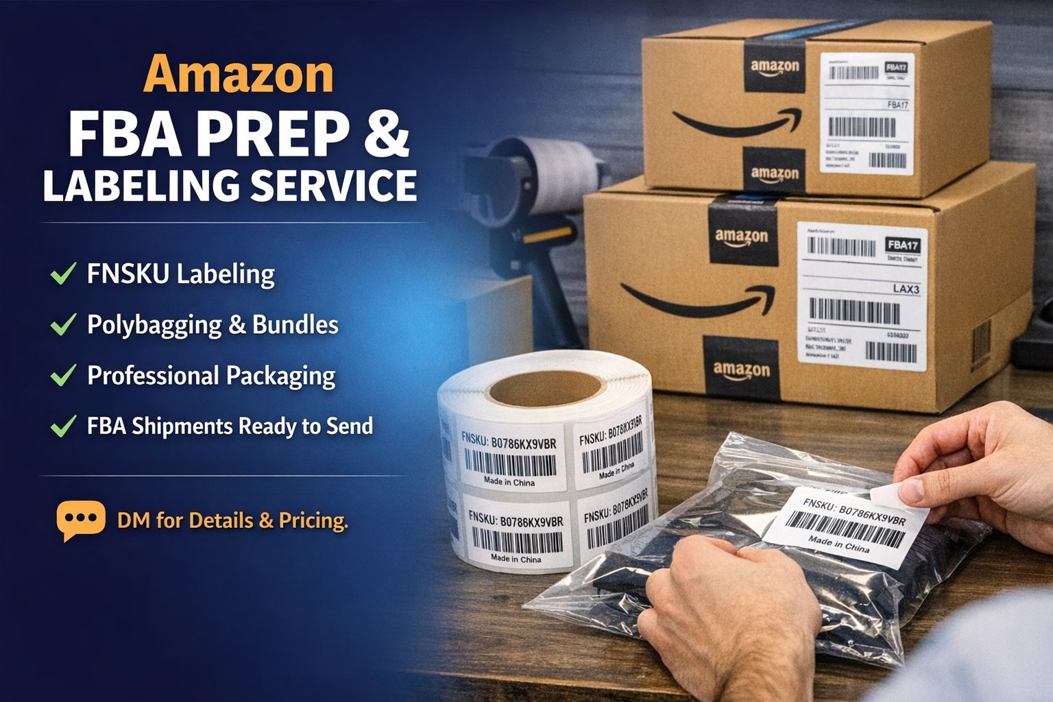 Amazon FBA Prep & Labeling Service