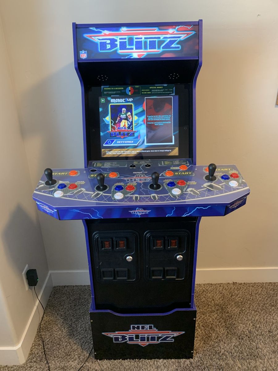 Arcade1Up NFL Blitz Arcade Machine 4 player w/ Riser, WiFi, Light-Up Marquee