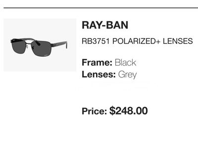 Ray-Ban RB3751 Polarized Chromance Sunglasses with Case