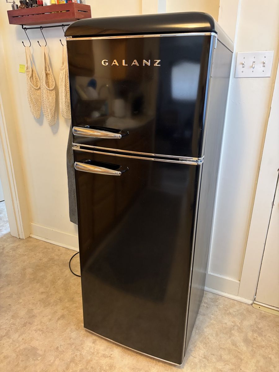 FREE Galanz Retro Top-Freezer Refrigerator in Black
