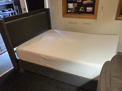 Apoulstered Queen bed frame Mattress not included