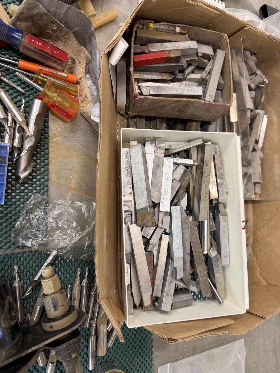 Assorted Lathe Tool Bits & Metalworking Tooling Lot - High Speed Steel & Carbide