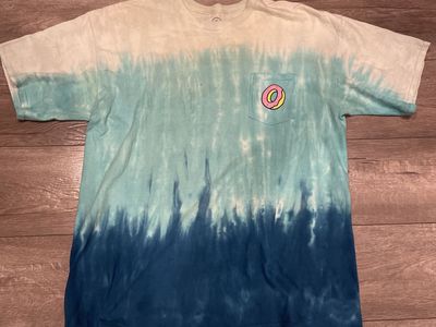 Odd Future Tie-Dye Donut Logo Pocket T-Shirt Men's Size XL Blue/White - Minor Stain/Holes