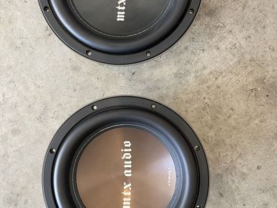 TWO USED --> MTX 12" 1000 Watt Dual 4 Ohm Subwoofers
