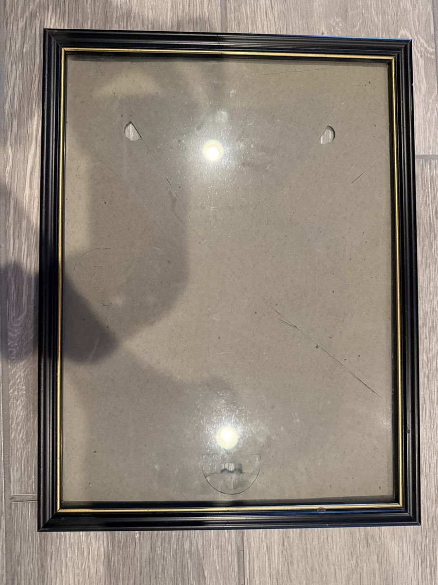 Black and Gold Picture Frame with Glass Front