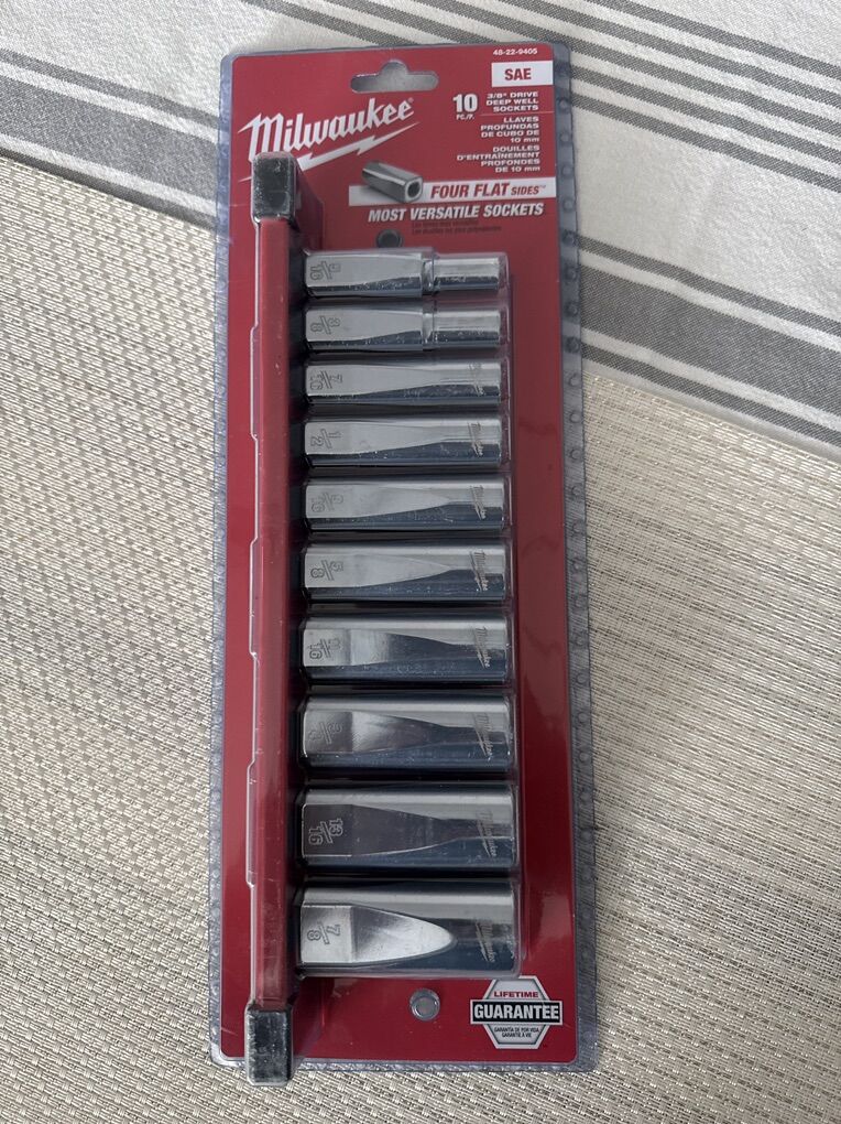 Milwaukee (SAE) 3/8 Drive Deep Well Sockets