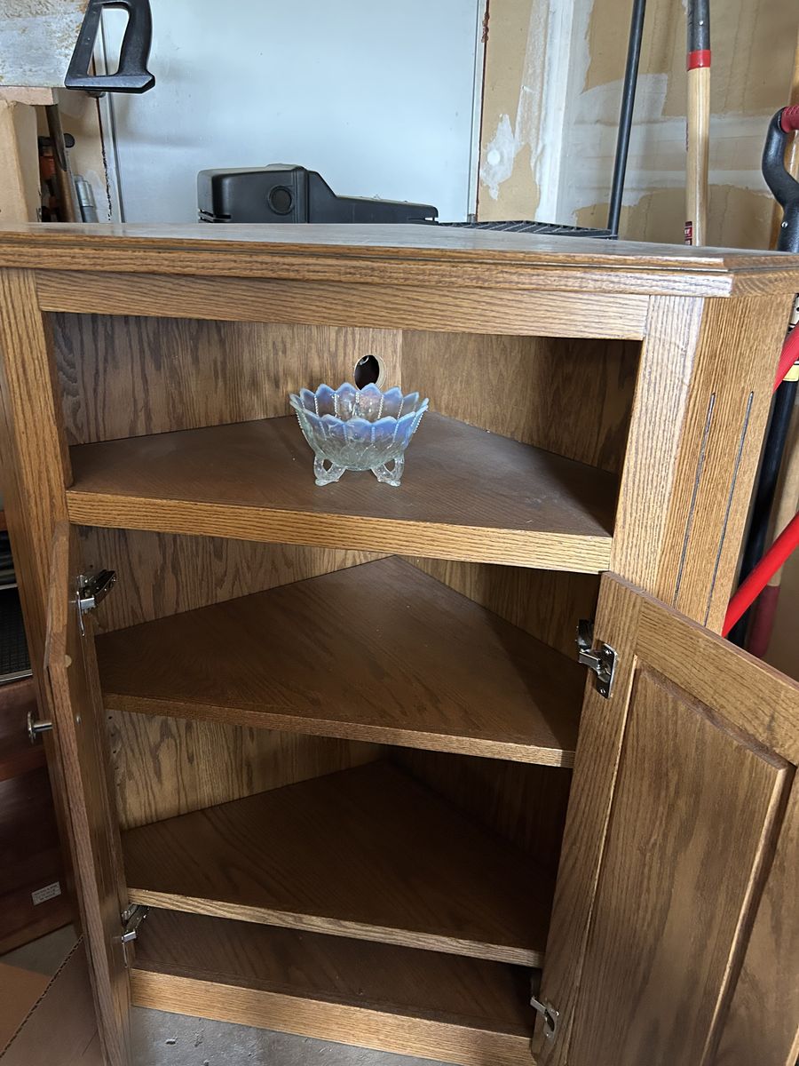 Handmade corner cabinet