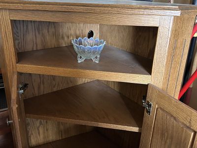 Handmade corner cabinet