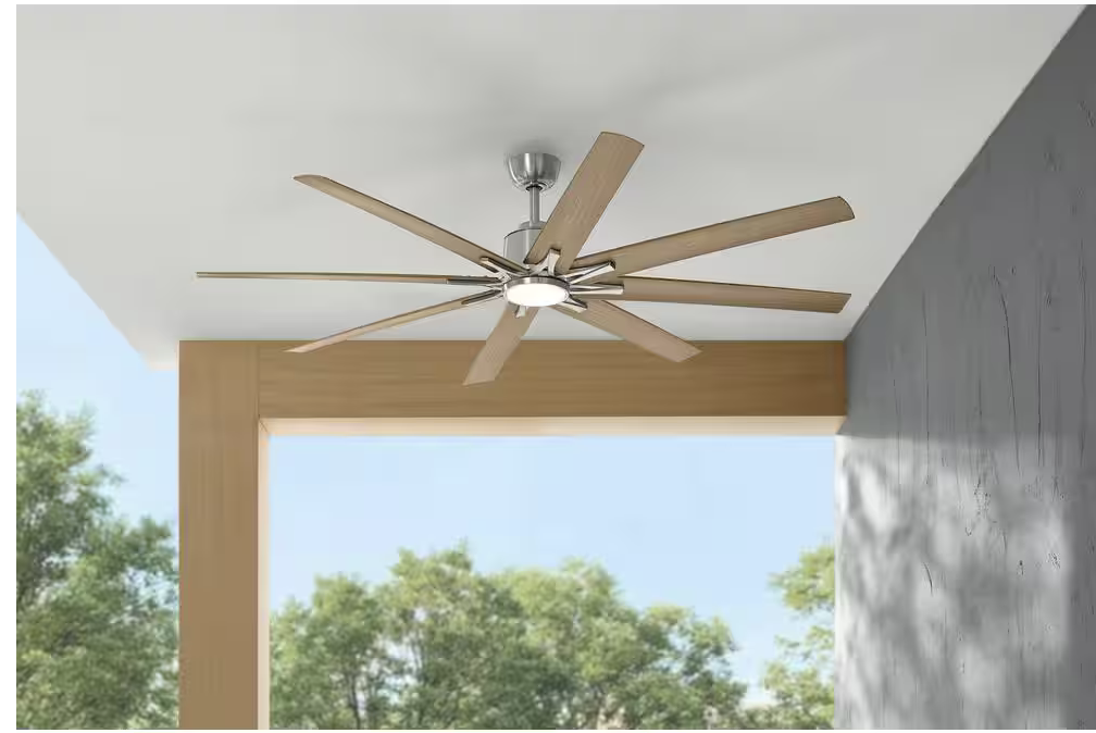 NEW Kensgrove II 72 inch Smart Indoor/Outdoor Brushed Nickel Ceiling Fan