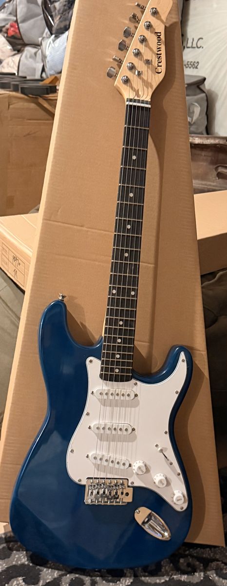 New in Box Crestwood Electric Guitar (BLUE)