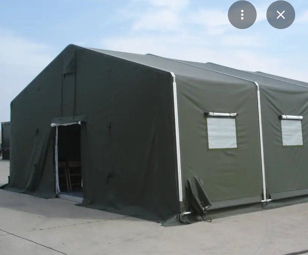 Large Military-Grade Canvas Tent - Heavy Duty, Weatherproof Shelter
