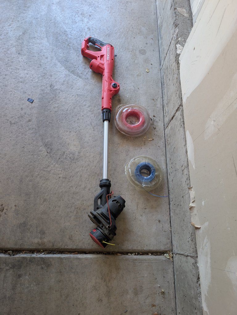 Craftsman V20 WEEDWACKER String Trimmer (Tool Only) Lawn Edger with Extra Spools.