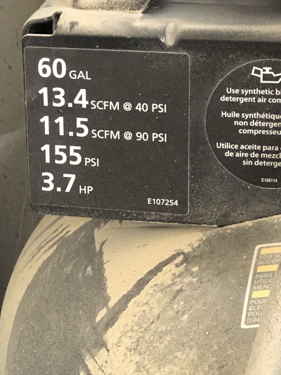 Husky 60 gal air compressor