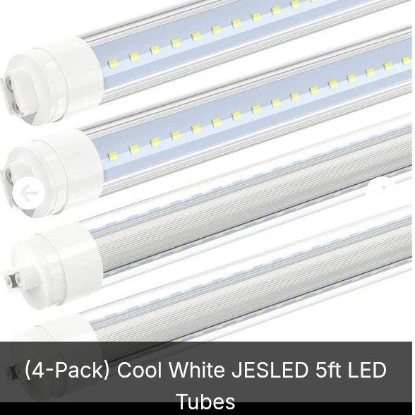4 pack Cool White JESLED 5 ft Lights (NEW)