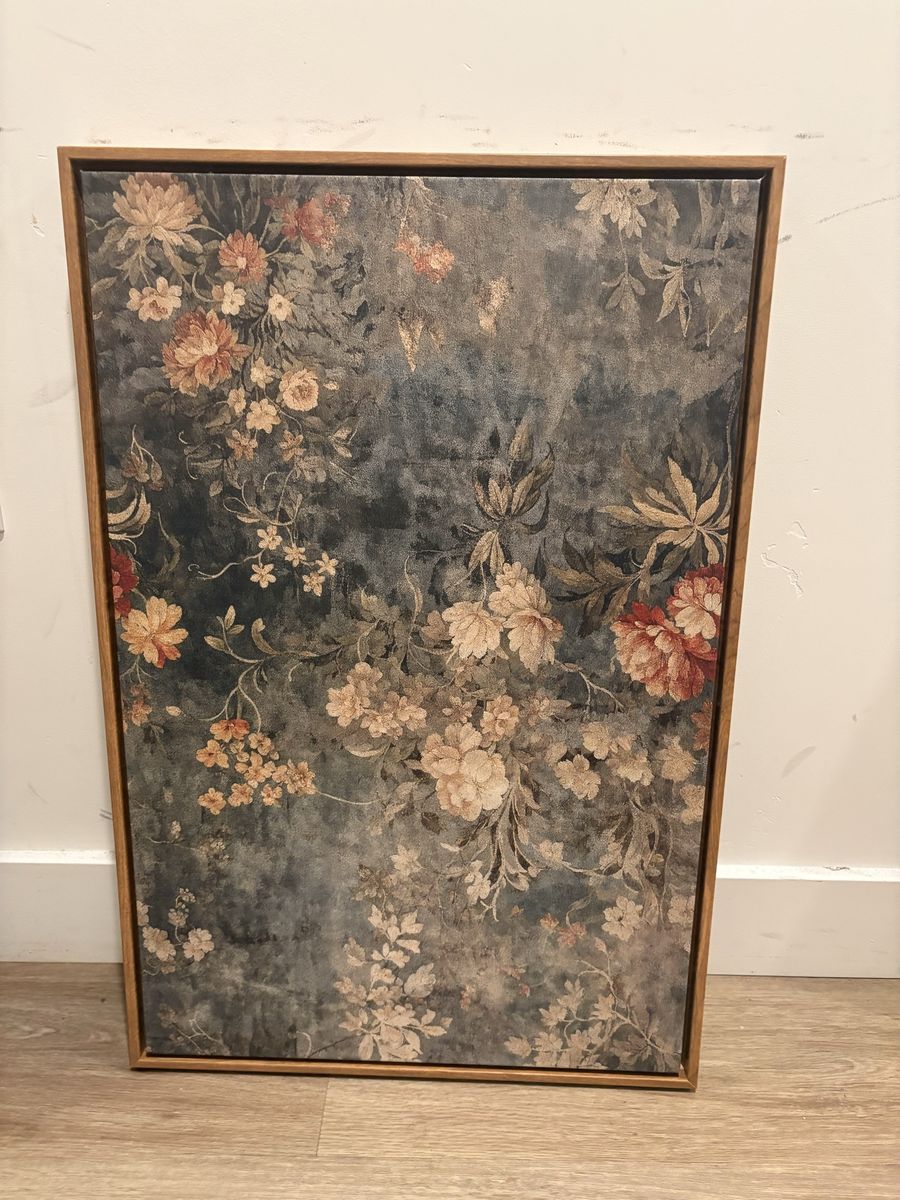 Framed flower canvas