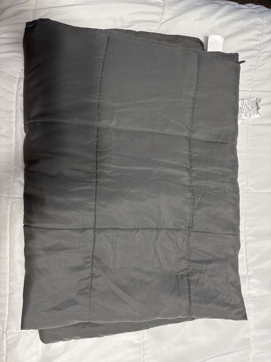 Weighted Blanket, Dark Gray, 15 lbs, Evenly Distributed Weight