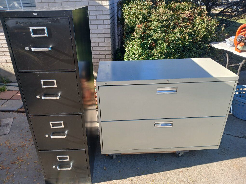 2 - HON - File Cabinet - 4 Drawer Letter Size folder frame And Legal Size 2 Drawer Horizontal