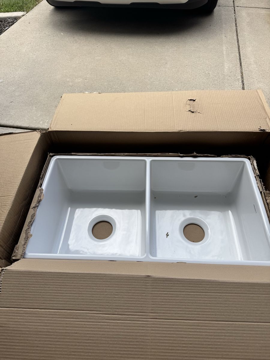 Sinkology Fireclay Double Bowl Kitchen Sink