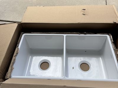 Sinkology Fireclay Double Bowl Kitchen Sink