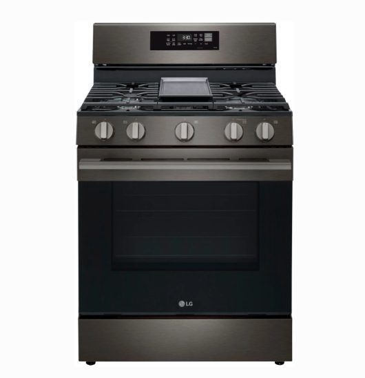 LG LRGN6323Z 30" Freestanding Gas Smart Range in Black Stainless Steel, 5 Burners, Brand New!