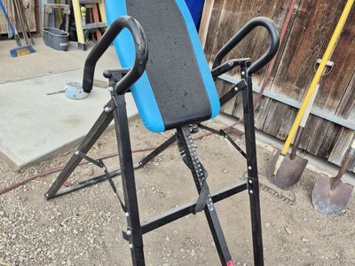 iGym Inversion Table - Blue/Black, Adjustable for Back Pain Relief & Decompression