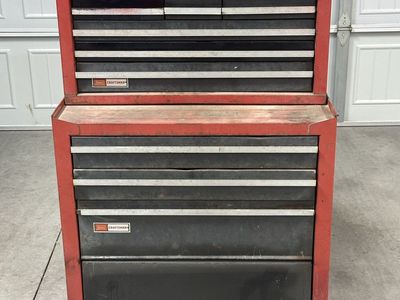 Used Craftsman Red Rolling Tool Chest - 9-Drawer Storage Cabinet